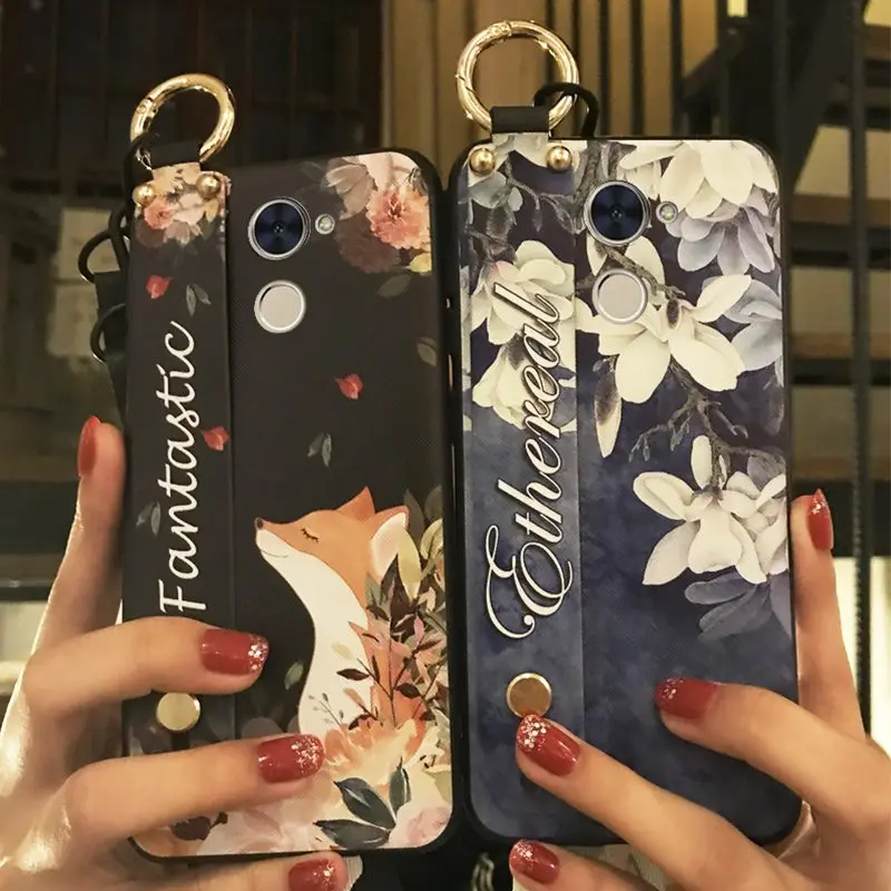 Чехол для телефона с ремешком Huawei honor7 Plus Flower Series Delicate TPU противоударный