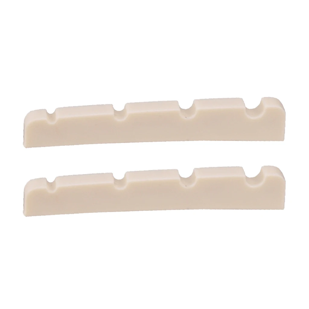 

Exquisite 2 Pcs Electric Bass Slotted Nuts for String Instrument 38x3x6mm