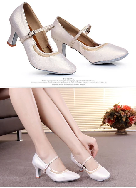 Scarpe Da Ballo Latino Donna TINRYMX - Tacco 4.5cm, Per Salsa, Tango, Valzer, Modello L272 - Foto 10