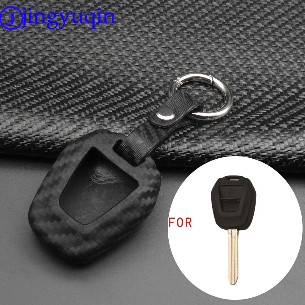 jingyuqin 2Buttons Carbon Silicone Car Key Case For Isuzu DMAX D-MAX Mu-x 2.5 Fob Procted | Автомобили и мотоциклы