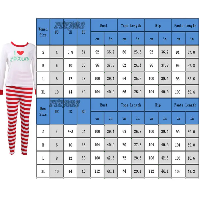 Новинка года; Семейный комплект; Рождественская пижама в полоску для мужчин и женщин; Рождественская одежда для сна для взрослых одежда для сна высокого качества