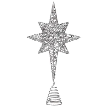 

1Pc Tree Decor Crative Festive Iron Art Fashion Star Tree Topper Treetop Decor Tree Top Star for Christmas