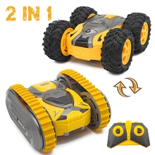 Мини-трюк двусторонний Дрифт багги RC автомобиль 2,4G гусеничный рулон Радиоуправляемый автомобиль вращение на 360 Поворотная игрушка для мальчиков подарок
