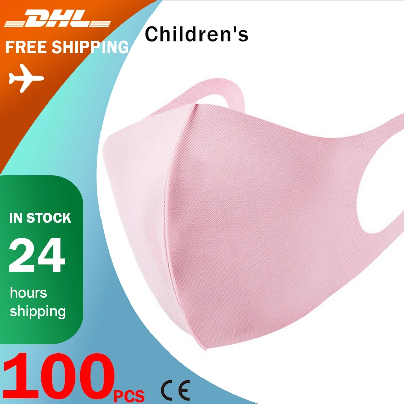 

100pcs Children Mouth Mask Respiratory Anti PM2.5 Dustproof Smoke Pollution Mask With Earloop Washable Respirator Mask