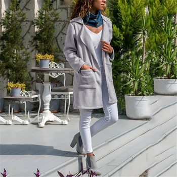 

Womens Coat Ladies Cardigan Winter Solid Casual Fashion Warm Tops Pullover