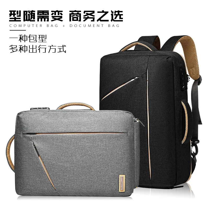 

Tu guan New Style Men Business Backpack Korean-style Backpack Multi-functional Anti-Theft Computer Bag Canvas Bag