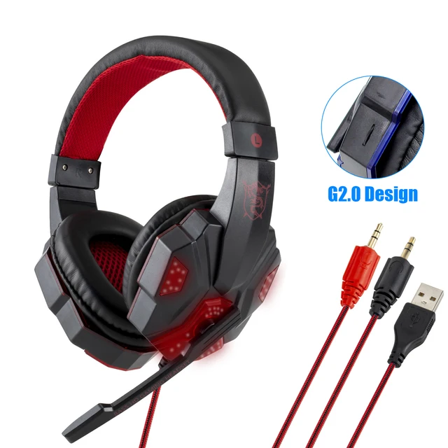 Audifonos Gamer Auriculares Pc Gamer Auriculares Estéreo Con Bajo Led  Profesional Para Gaming Para Ordenador Ps4 Auriculares Con Cable Microfono  Ajustables Para Gamer Cascos Gaming Fifa 21 - Auriculares Y Audífonos -  AliExpress