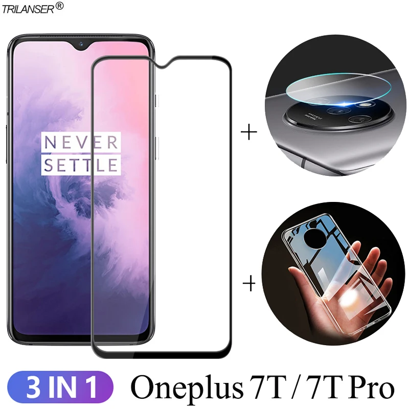 3-в-1 камера стекло для oneplus-7t 7 t pro защитное стекло на ван плас 7t 7 t про Экран протектор Onplus 7t pro закаленное стекло oneplus 7 t 7pro Экран протектор ван плас 7t стекло oneplus 7 t pro glass