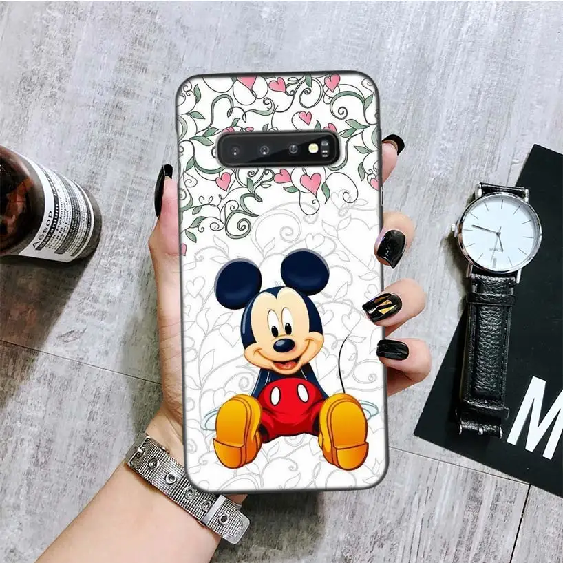 BA182-7 Черный чехол с Минни Маус для телефона samsung Galaxy S10+ Plus Lite Note 10 9 8 S9 S8 J4 J6+ Plus S7 S6 Edge Capa - Цвет: BA182-7
