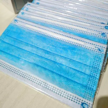 

Strong Protection Adult Women Disposable Face Cover 3-Ply Disposable Non-woven Face Outdoor Print Meltblown 1 Pcs Bule #