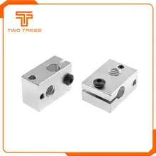 1 pièces imprimante 3D accessoire Aluminium V6 bloc chauffant pour extrudeuse RepRap pour HT-NTC100K(China)