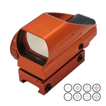  Tactical 1X33mm Red Green Dot Sight Airsoft Hunting Rifle Reflex Sight Scope 4 Reticle Mode 20mm Picatinny Rail Mount. 