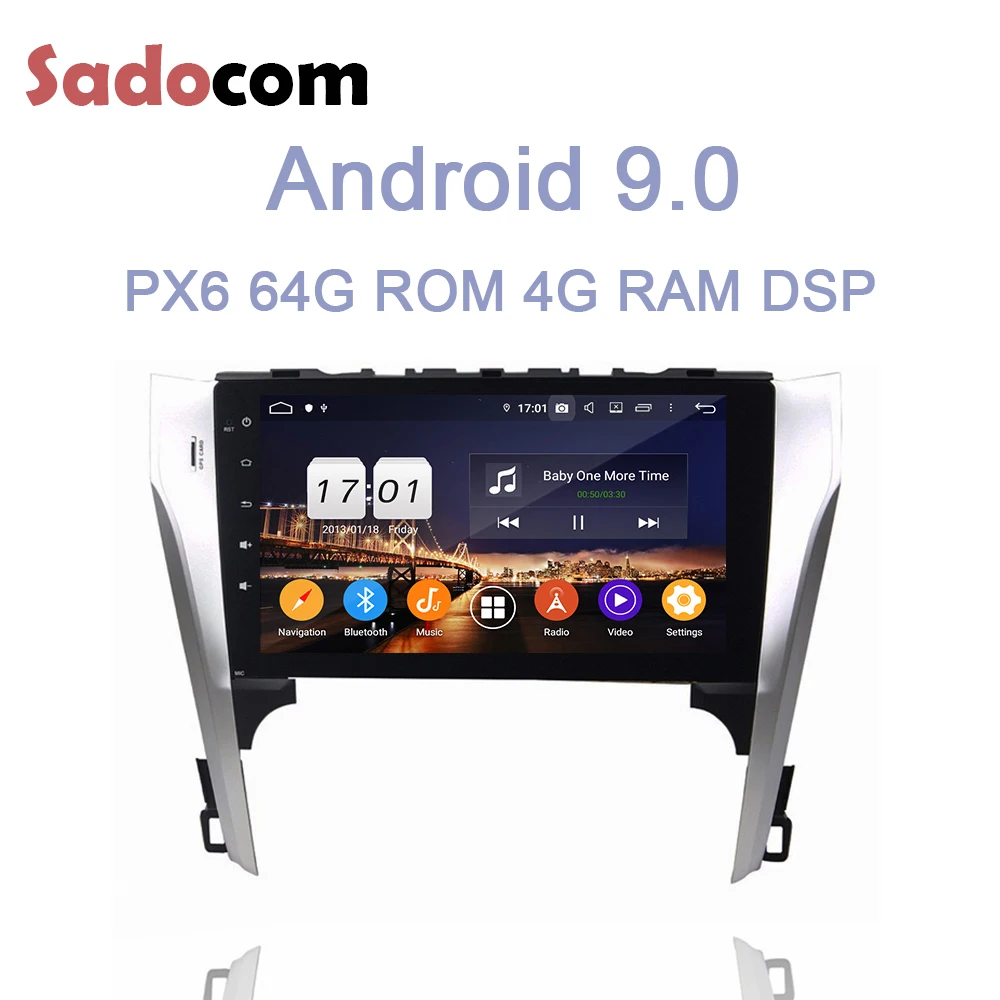 DSP 10," TDA7851 2 din Android 9,0 4 Гб ОЗУ+ 64 ГБ Автомобильный dvd-плеер Wifi 4G Bluetooth 4,2 RDS Авторадио для Toyota CAMRY 2012 2013