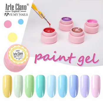 

Arte Clavo New 5ml Gel Paint Varnish UV LED Hybrid Painting Gel Nail Polish Lacquer Esmalte Nail Art Salon Manicure DIY Soak off