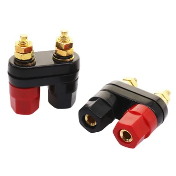 

Dual 4mm Banana Plugs Terminals Red Black Connector Banana Amplifier Speaker Plug Jack Binding Post in Wire Connectors