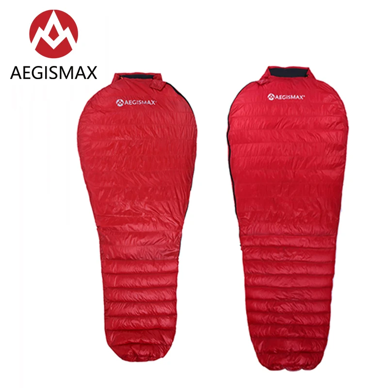 Koop AEGISMAX NANO Outdoor Camping Ultralight Tent Mummie Wit Ganzendons Drie Seizoen Slaapzak Nylon Tas Draagbare splicing