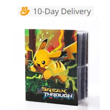 Mapa de Pokemon de 240 piezas, porta tarjetas, álbum, carpeta de caracteres, juguete, regalo para niños, Pikachu VMAX