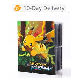 Porte cartes Pokemon, 240 pièces, collection Album livre, livraison gratuite, livre de personnages, classeur, dossier, jouet, cadeau pour enfant, Pikachu VMAX 