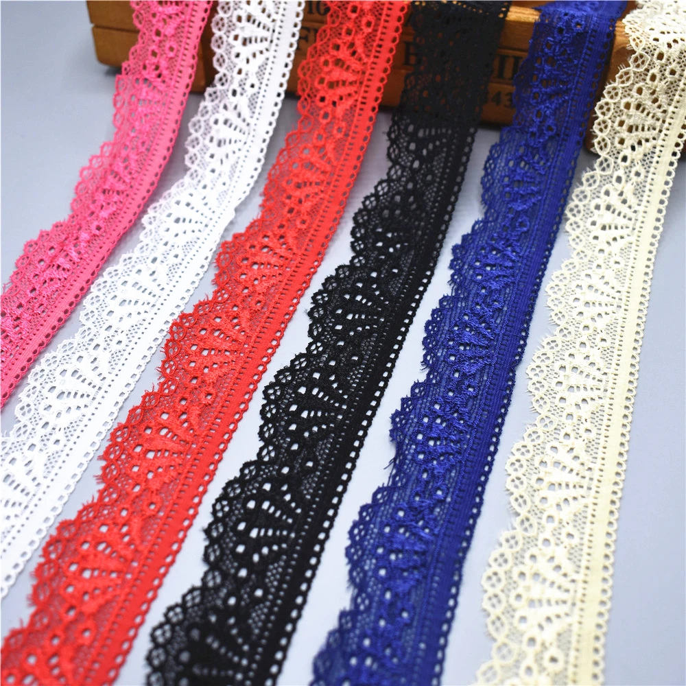 Elastic lace ribbon Tape 30mm wide Trims stretch lace trim Embroidered Net Cord Sewing costume african fabric