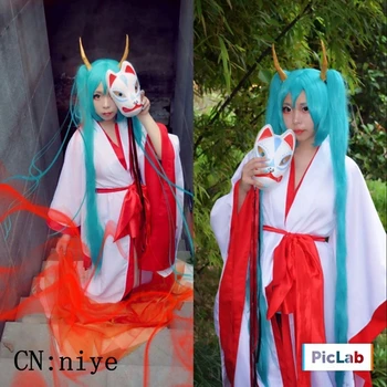 

High Quality Hyakkiki VOCALOID Cosplay Wig Hatsune Miku Costume Play Wigs Halloween party Anime Game Hair 150cm Aquamarine wig