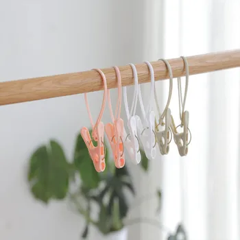 

Multicolor Plastic Drying Rack Folder Hangers 12Pcs Clothespin Underwear Clothes Clips Laundry Storage Quilt Clamp Windproof