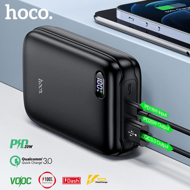Купить Внешний аккумулятор Hoco PD20W QC3.0 10000 мАч для iPhone 12pro Max быстрая зарядка USB внешний | Внешние аккумуляторы (1005002340962247)