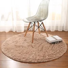 Сплошной цвет детская комната амортизация метр белый ковер садовый коврик большой без ворса спальня круглая подушка для дома