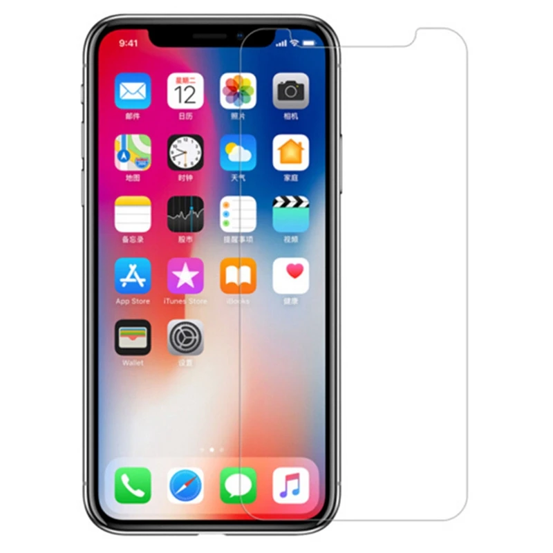 Защитные Противоударные пленки для iPhone X XS XR MAX 6 6S 7 8 Plus 4 зеркальная Защита экрана 5