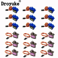 Droyuke 4/5/10/20 шт. MG90S шестерни Цифровой Вес: 9 гр, SG90 для Rc Самолет Вертолет Лодка автомобиля MG90 9g Trex 450 RC вертолет робот