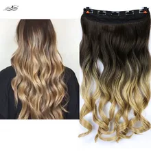 Xuanguang beleza longa reta clipe em uma peasa extensao do cabelo sintético 5 clipes falso cabelo loiro marrom preto cabelo