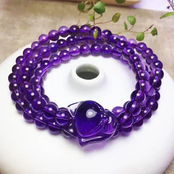 

Open light amethyst fox multi-layer bracelet