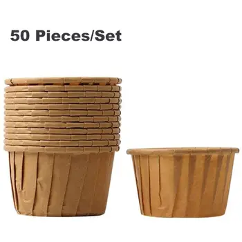 

50pcs Muffin Cupcake Paper Cup Oilproof Cupcake Liner Baking Cup Tray Case