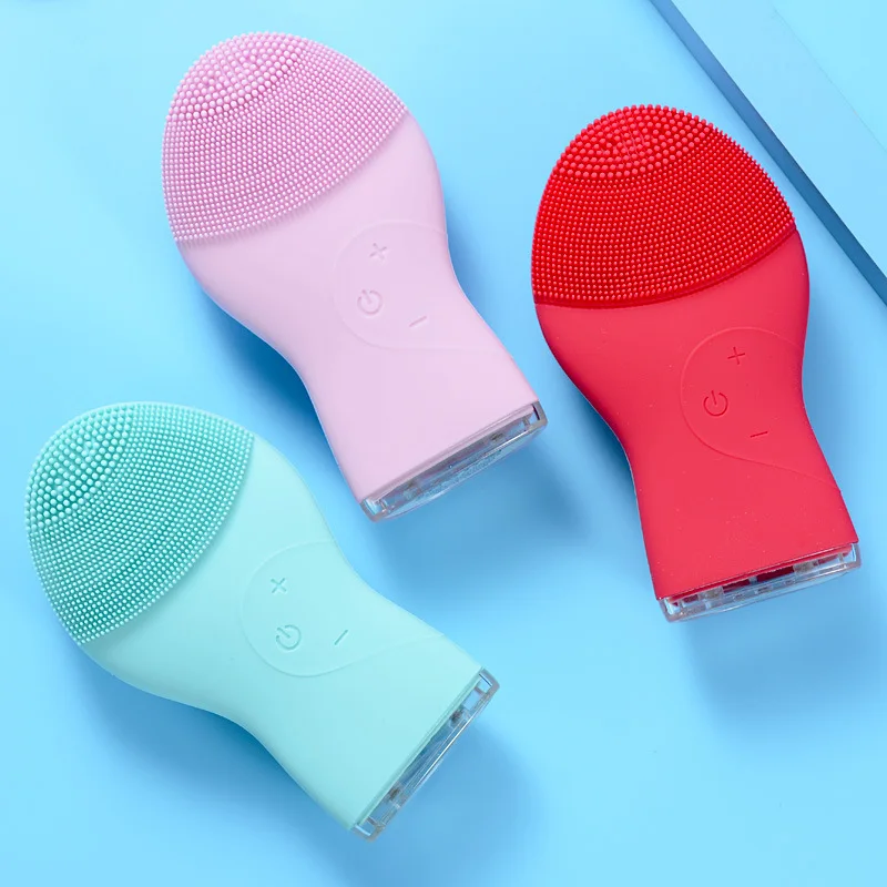 Professional Ultrasonic Vibration Electric mini usb Facial Cleansing Face Washing Silicone Brush Skin Pore Cleaner Massage | Красота и
