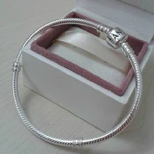 925 пробы Серебряный популярный браслет-цепочка со змеиным принтом с логотипом европейские очаровательные бусины DIY ювелирные изделия для женщин подарок