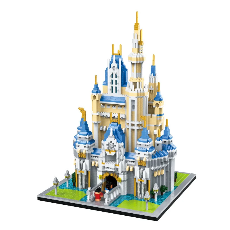 Конструктор из мелких частиц миниатюрный Замок принцессы мечты архитектура мини
