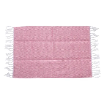 

Cotton Yarn Dyed Dish Towel With Hand-made Tassel Napkin Tea Towel Dishtowel Kitchen Towel Cleaning Cloth