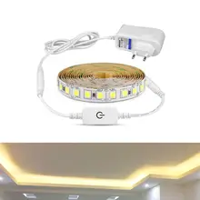 5 м/лот DC12V светодиодный освещение для шкафа-буфета 4040SMD ярче, чем 2835 5050, шкаф для шкафов лестниц свет с сенсорным диммером