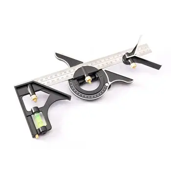 

300mm Adjustable Engineers Combination Square Protractor Level SAE Measure Measuring Set Tools Universal Ruler Right Angle