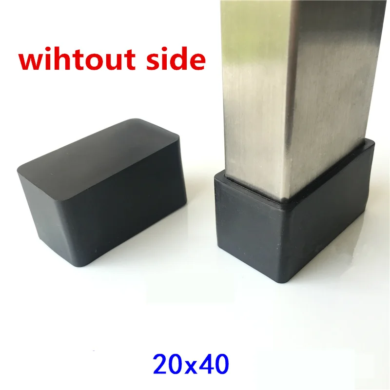 Rubber Caps 20x40mm PVC Soft Tape Chair Foot Cover Non-Slip Foot Mat Tube Rubber Pad Waterproof Plug Cap End Cover
