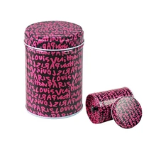 Цветочный принтер круглая жестяная коробка для конфет и чая металлический чемодан для хранения с крышкой кухонный Органайзер 90 мм вечерние свадебные принадлежности