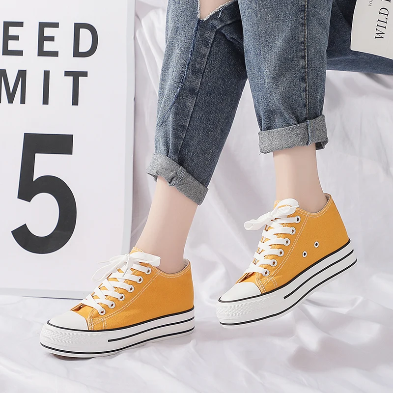 white canvas womens trainers