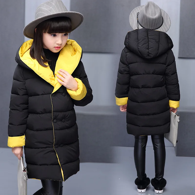 

Childrenswear Girls 2019 New Style Winter Cotton-padded Jacket Children Big Boy Women's Thick Cotton Coat 9 Coat Mid-length 11-Y