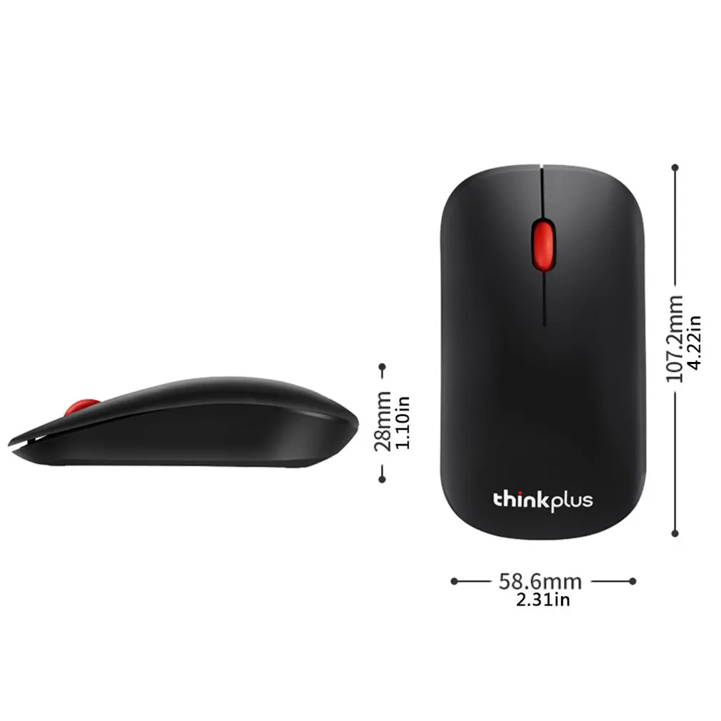 Lenovo ThinkPlus Беспроводная Bluetooth 3,0 мышь 1200 dpi ноутбук бизнес компьютер офисная мышь компьютерные аксессуары 4Y50Q90262