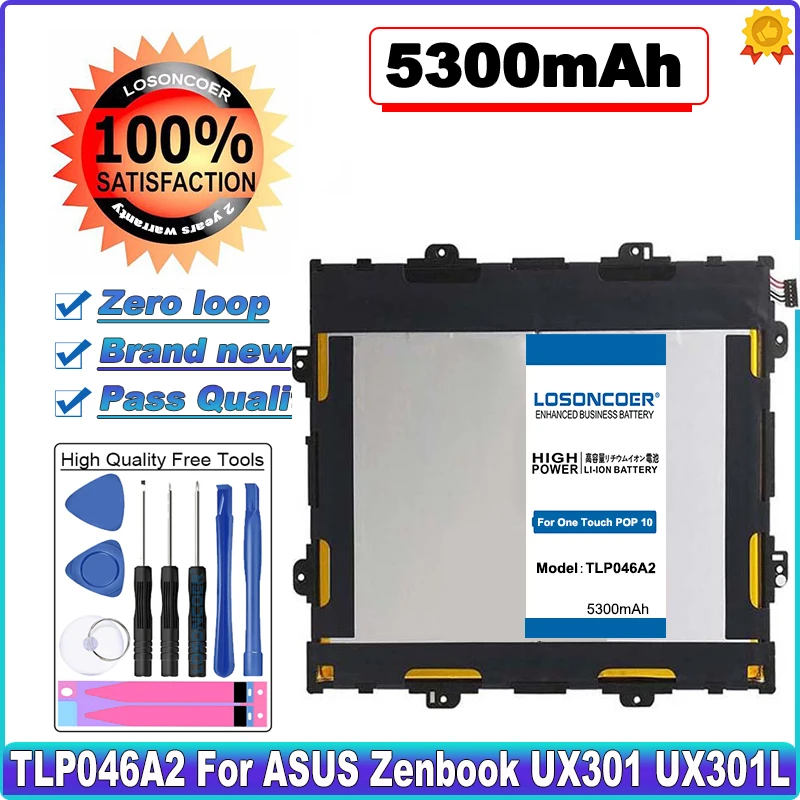 

High Capacity Battery 5300mAh TLP046A2 Battery for Alcatel One Touch POP 10 / One Touch POP 10 (9.6) OT-P360X Batteries in stock