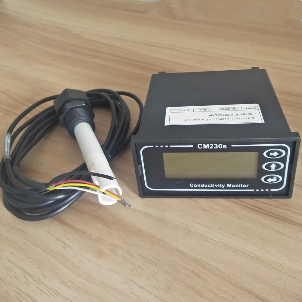 CM-230S Измеритель проводимости с монитором проводимости тока 4-20 мА Электрический измеритель скорости проводимости 0-2000us/cm ATC