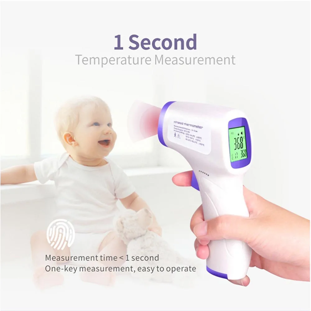 

New Medical Clinical Forehead Temperature Gun Digital LCD Display Non-Contact Infrared Precision Thermometer (CE certification