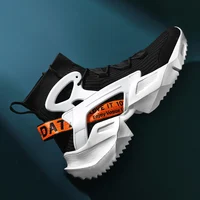 High-top Socks Shoes Chunky Sneakers Men White Trend Street Light Sports Running Shoes Big Size 45 46 Support Drop-shipping