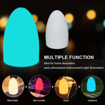 

LED Party Light Color Changing Lamp Bedroom Light Waterproof USB Rechargeable for Bedroom Egg Shape Night Light