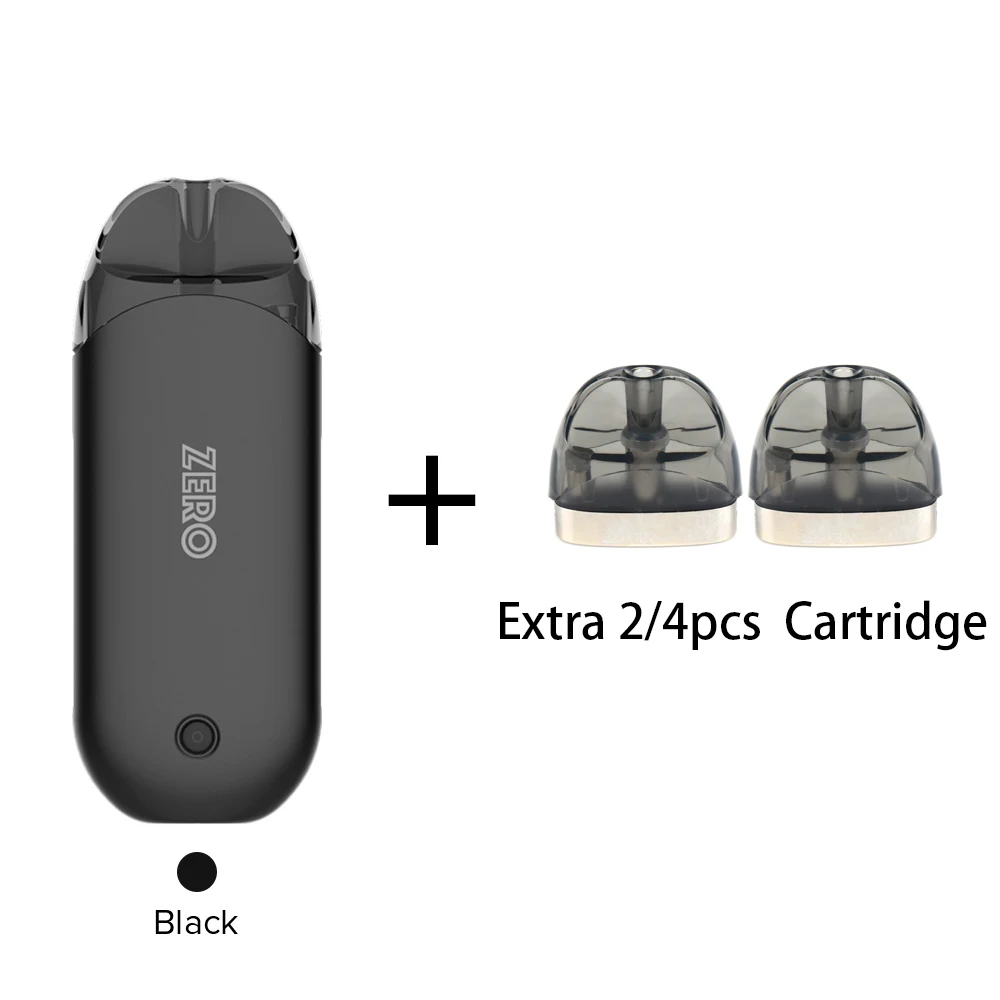 Оригинальные электронные сигареты Vaporesso Renova Zero Pod с 2 мл картриджами Vape Tank 650 мАч батарейный мод ароматизатор электронная сигарета - Цвет: Черный