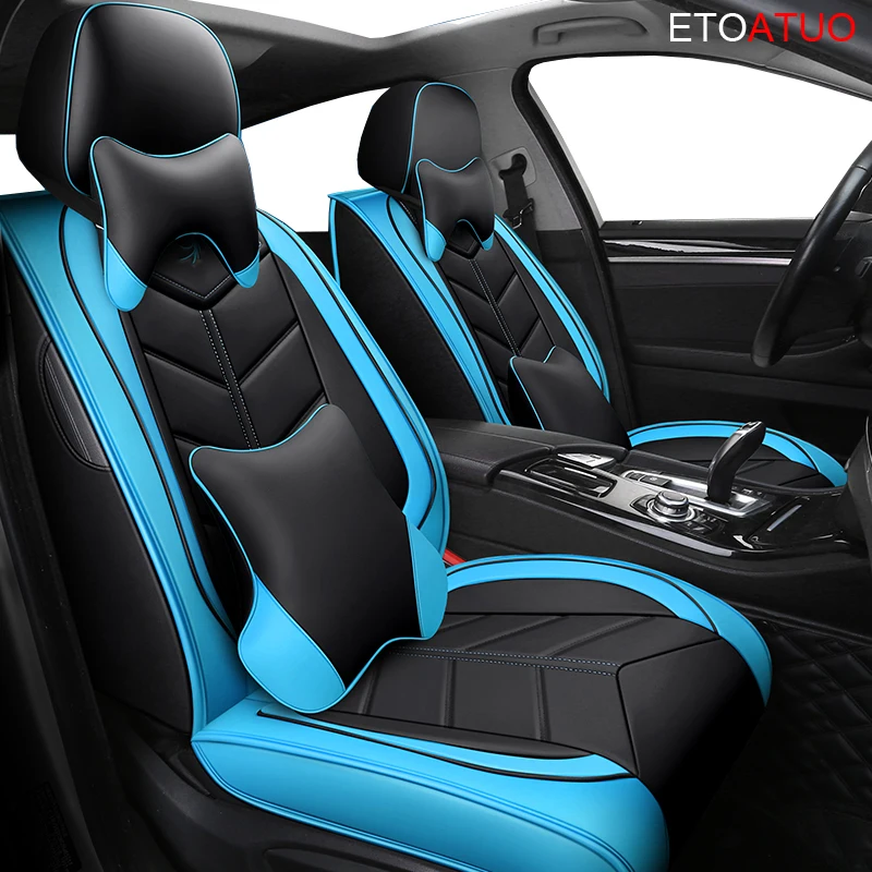 

ETOATUO Universal leather Car Seat covers for Dodge all models journey Journey ram aittitude caravan caliber auto styling car